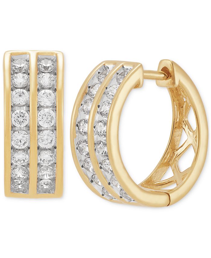 Mens 10k top gold hoop earrings