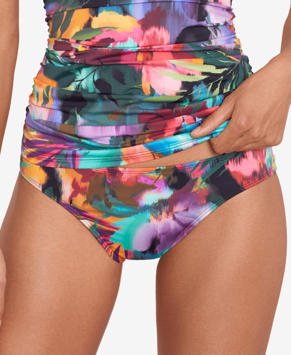 Lauren Ralph Lauren Women's Printed Hipster Bikini Bottoms In Jungle Paradise