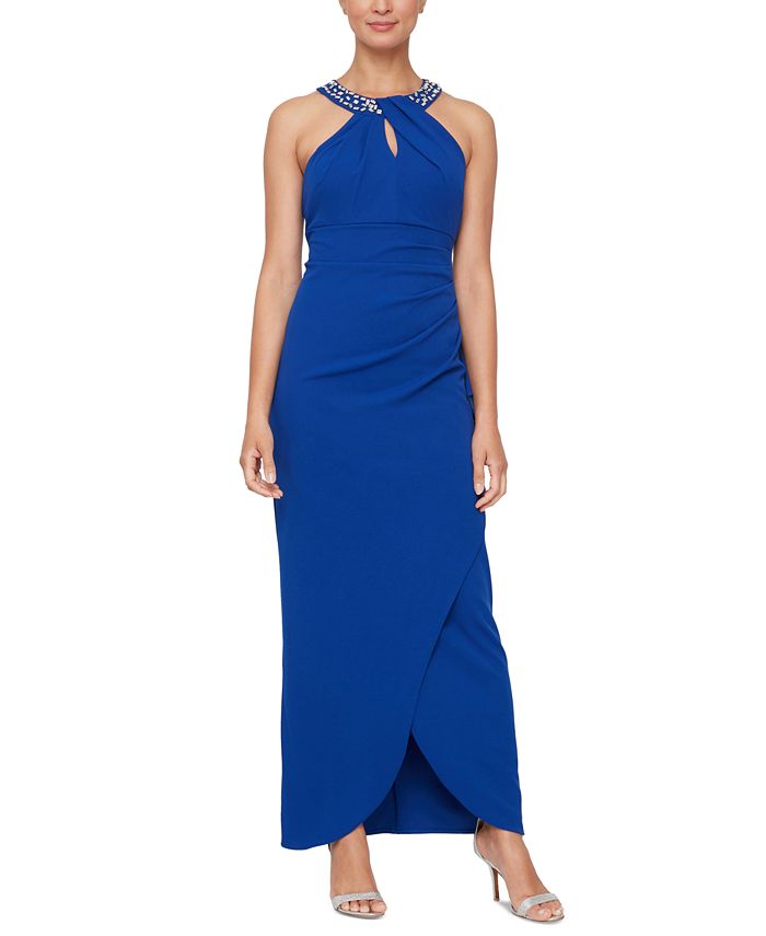 SL Fashions Twisted-Neck Tulip-Hem Dress & Reviews - Dresses - Women ...