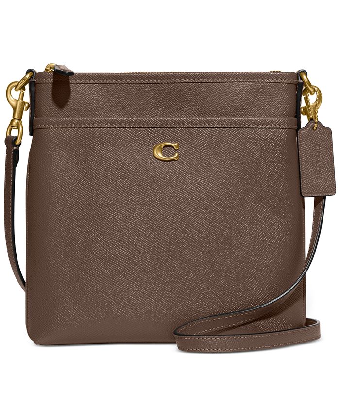 COACH Small Pouch Crossgrain Leather Shoulder Bag - Macy's