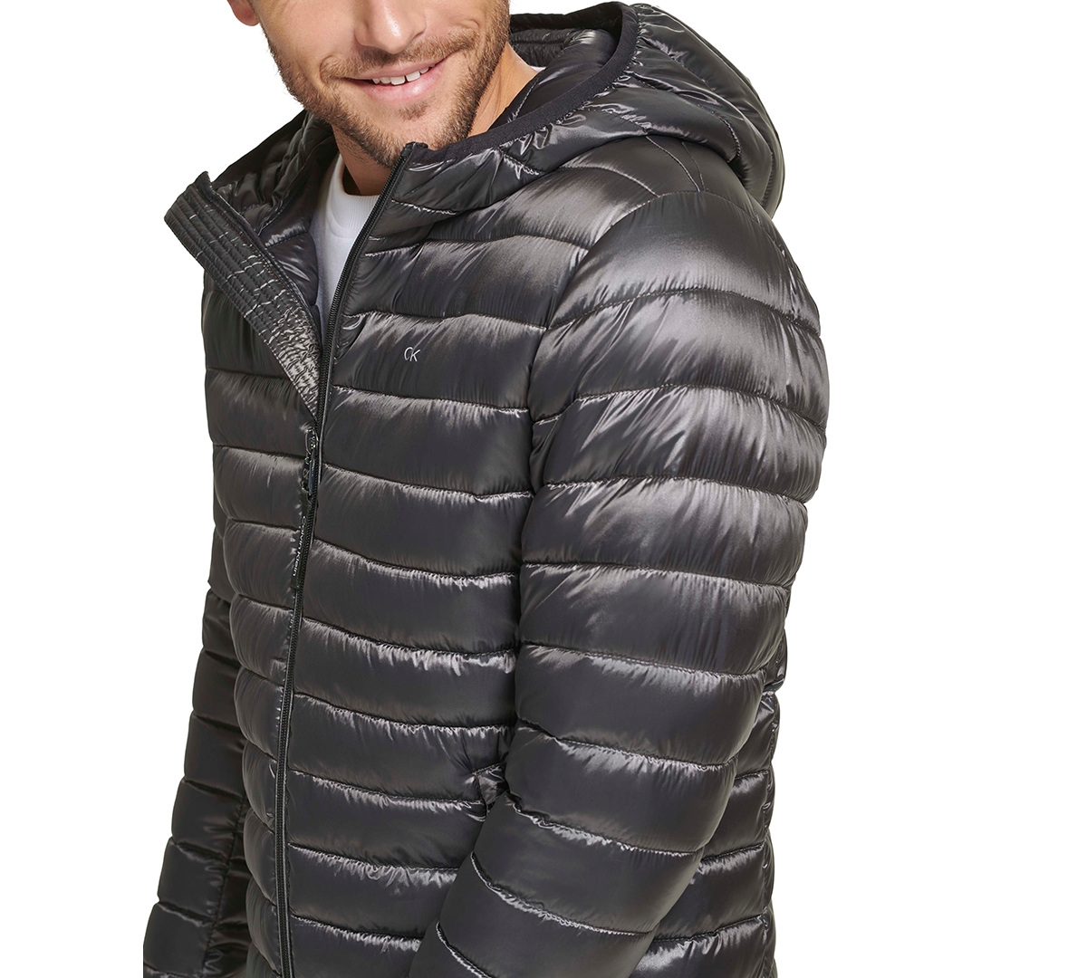 Calvin Klein Men's Hooded & Quilted Packable Jacket