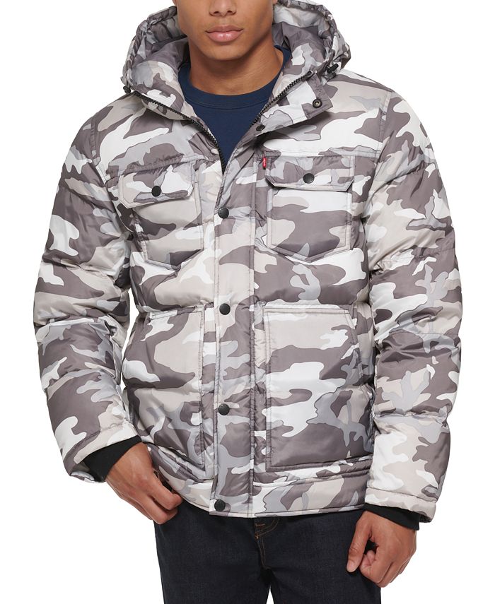 Levi's Men's New Fashion Quilted Hooded Puffer Jacket & Reviews - Coats &  Jackets - Men - Macy's