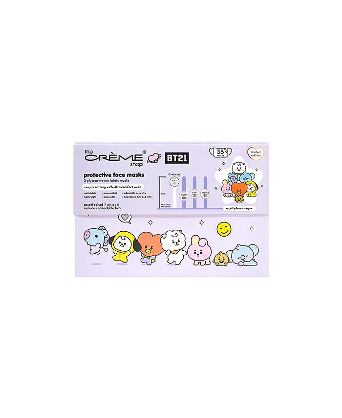 The Crème Shop x BT21 BABY 35Pc. Protective Face Masks Set Macy's