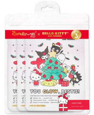 The Crème Shop - x Hello Kitty & Friends You Glow, Bestie! Printed Essence Sheet Mask, 3-Pk.