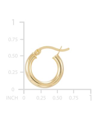 Polished Tube Hoop Earrings, 15mm, Created for Macy's