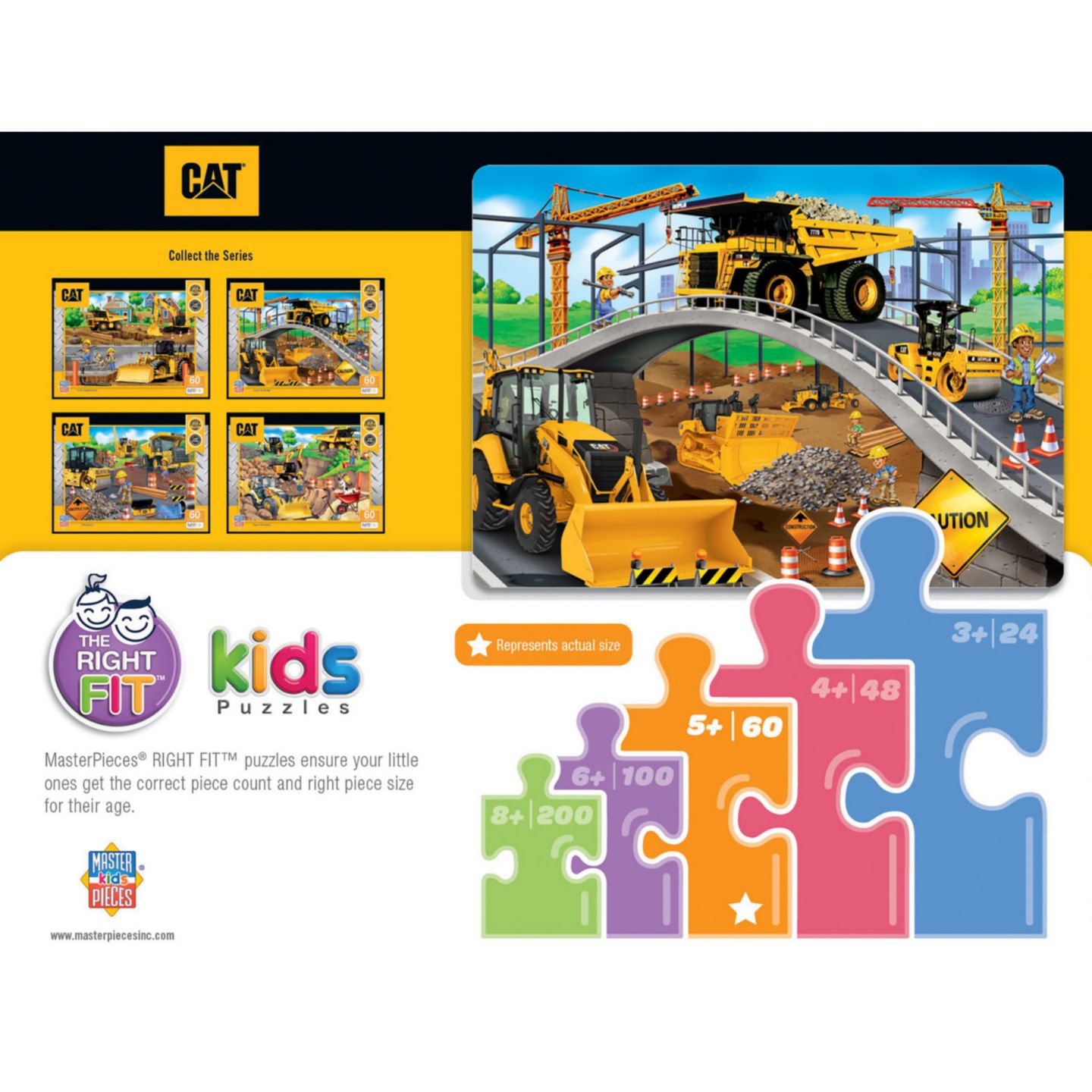 Детский пазл MasterPieces Puzzles Caterpillar Under the Bridge 60-Piece Puzzle, Ages 5+, цвет: Разноцветный — фото 3