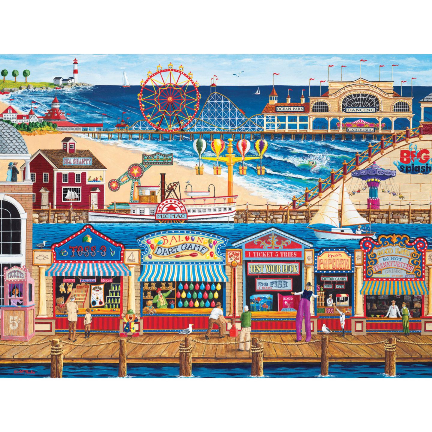 Детский пазл MasterPieces Puzzles MasterPieces Family Time - Ocean Park 400 Piece Jigsaw Puzzle, цвет: Разноцветный — фото 2