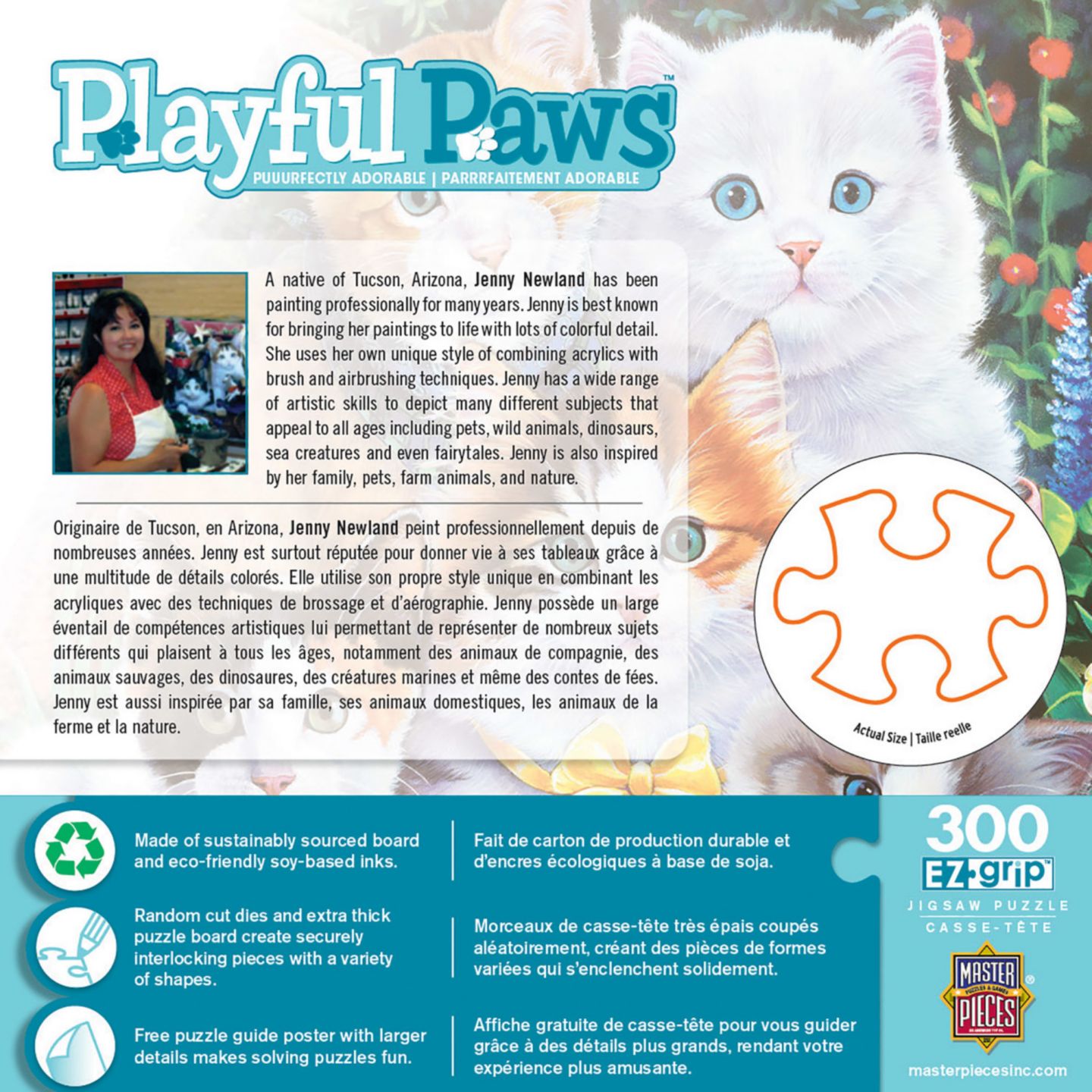 Пазл MasterPieces Puzzles Playful Paws Puuurfectly Adorable, 300 деталей, от 9 лет, цвет: Разноцветный — фото 3