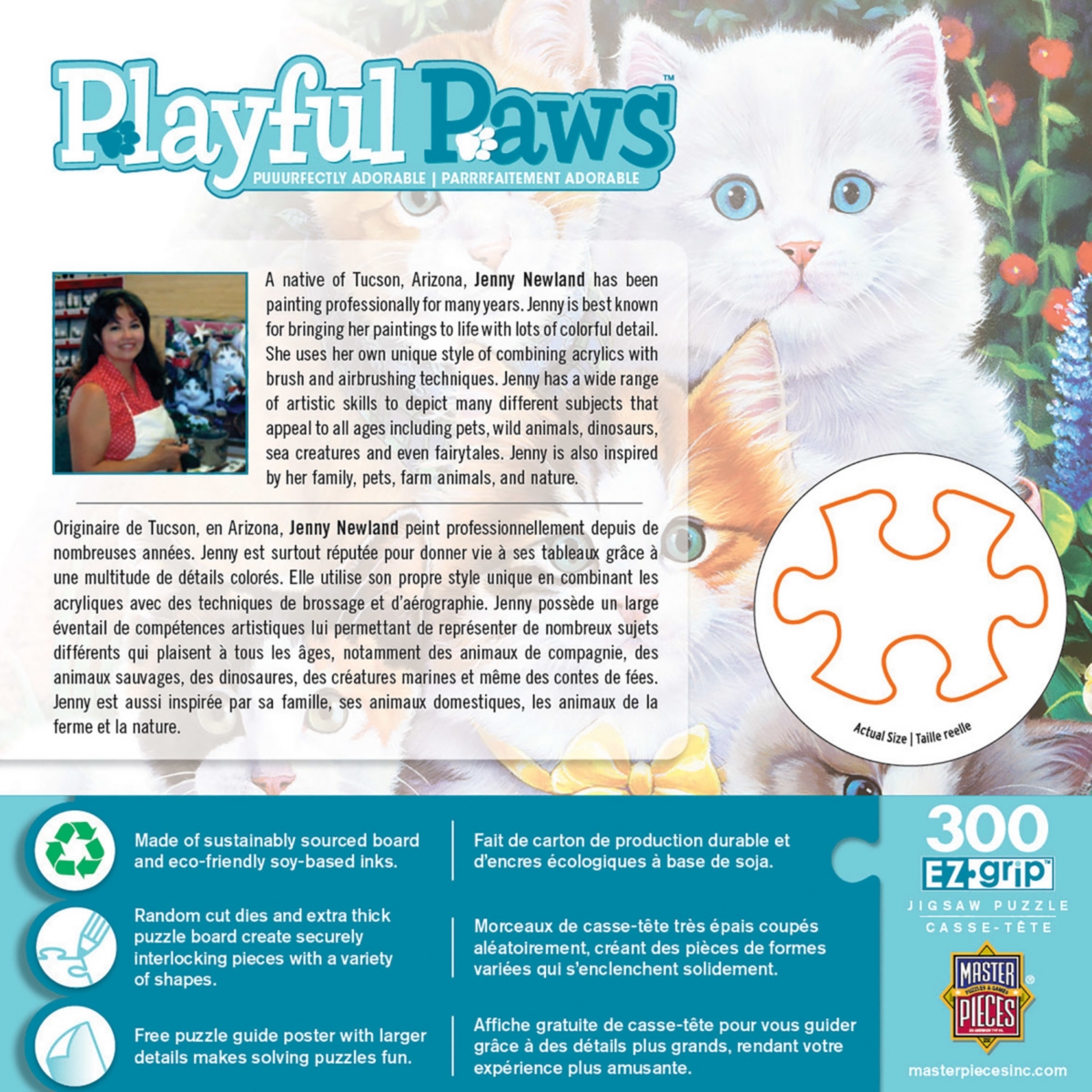 Masterpieces Playful Paws - Puuurfectly Adorable 300 Piece Ez Grip Puzzle