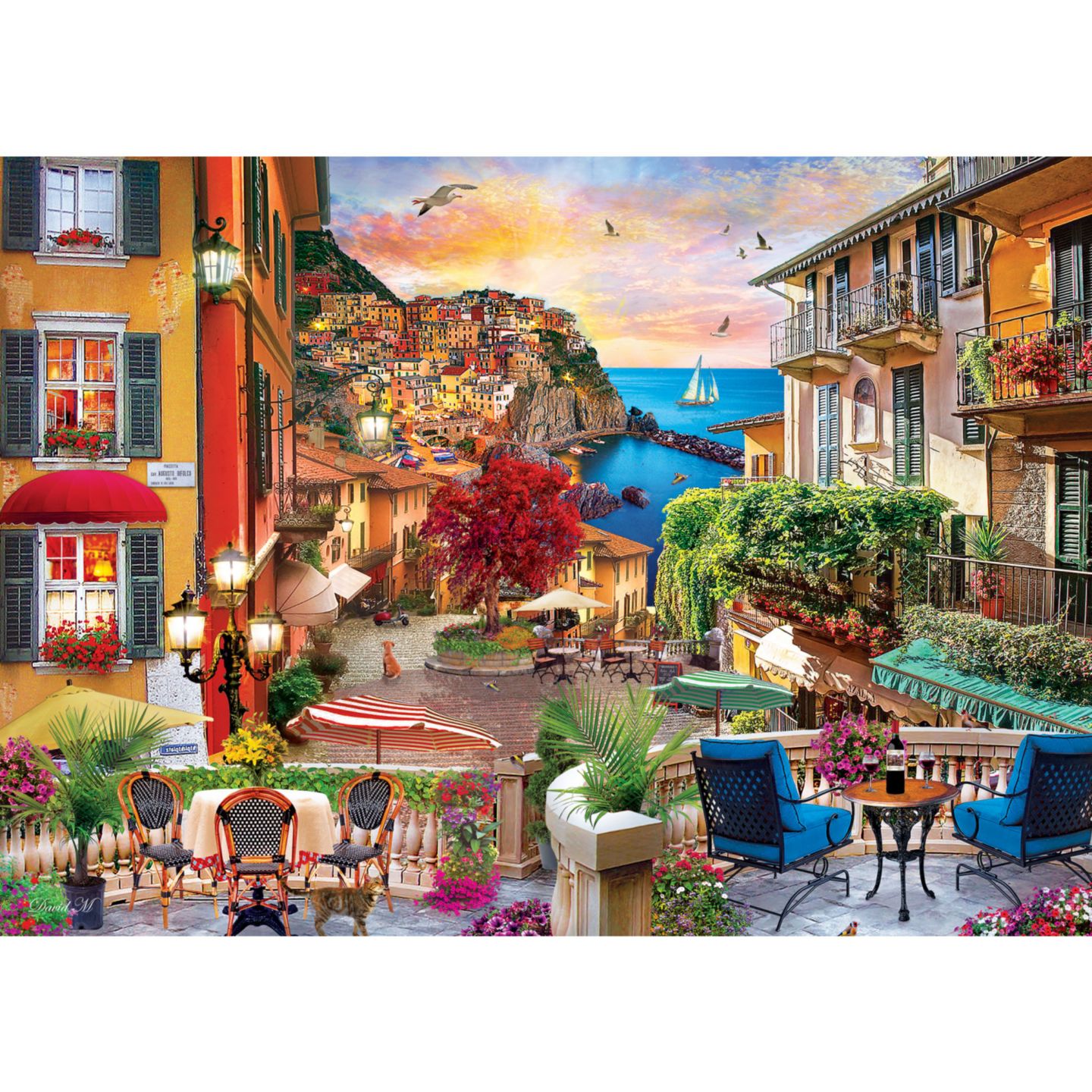 Детский пазл MasterPieces Puzzles Travel Diary - Italian Afternoon 500 Piece Jigsaw Puzzle, от 14 лет, цвет: Разноцветный — фото 3