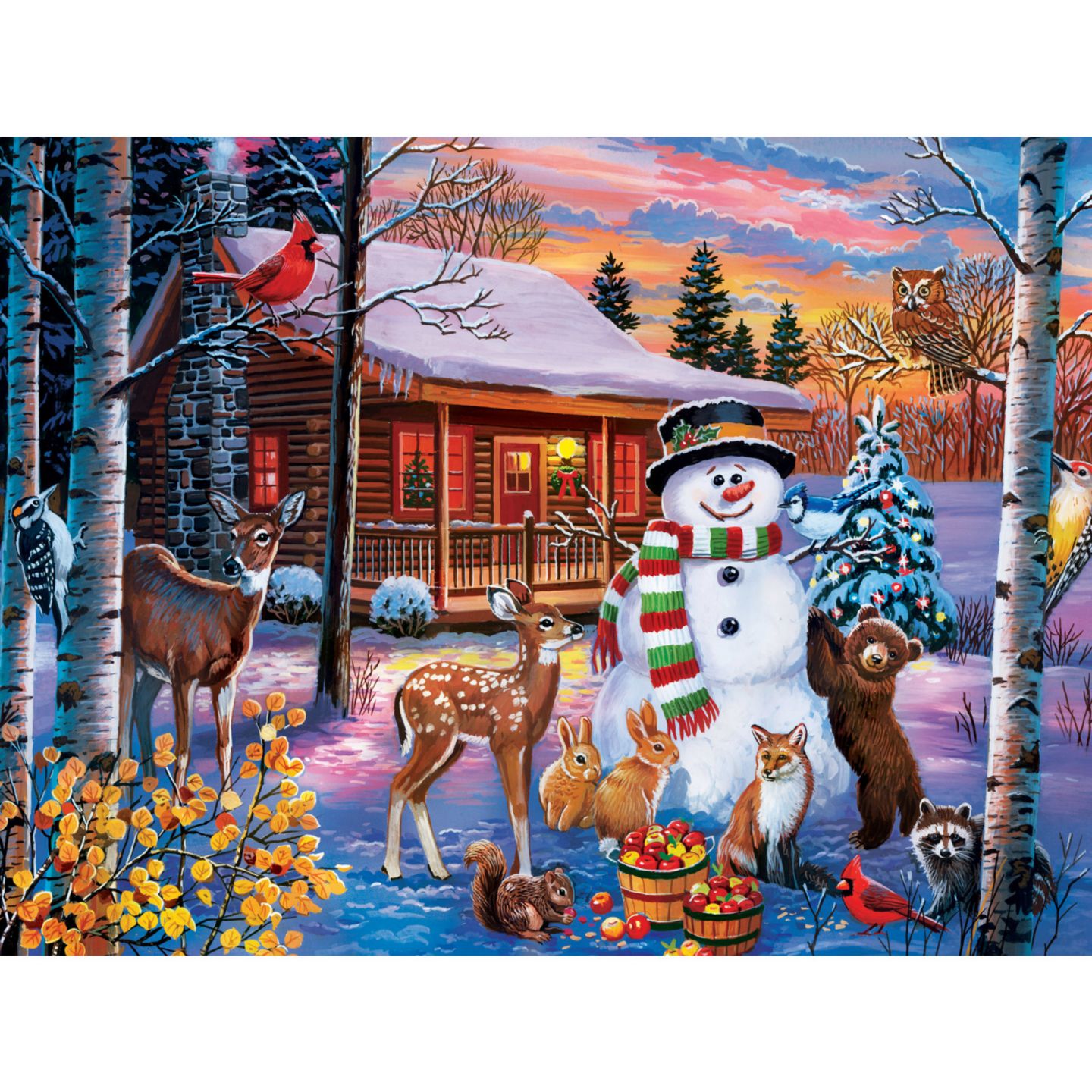 Детский пазл MasterPieces Puzzles Winter Visitors EZ-Grip 300 Piece Puzzle, Ages 14+, цвет: Разноцветный — фото 2