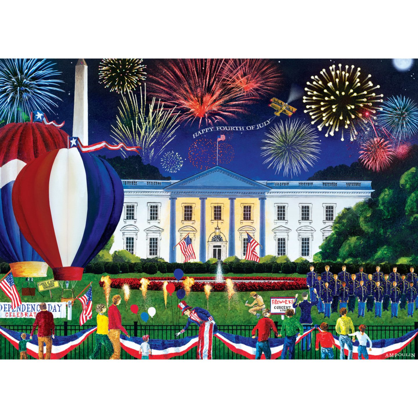 Детская игрушка MasterPieces Puzzles Americana - White House Fireworks 500-Piece Puzzle, Ages 14+, цвет: Разноцветный — фото 2