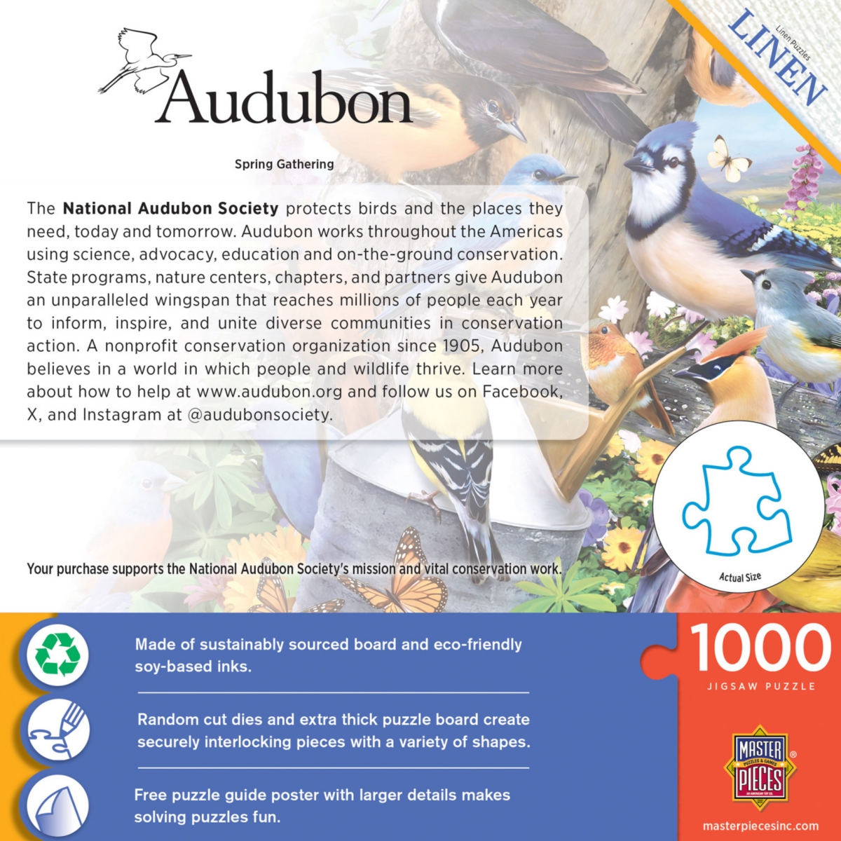 Masterpieces Audubon - Spring Gathering 1000 Piece Jigsaw Puzzle