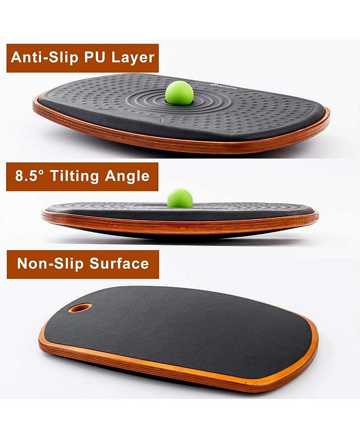 StrongTek Large Anti Fatigue Balance Board With Massage Ball, Support