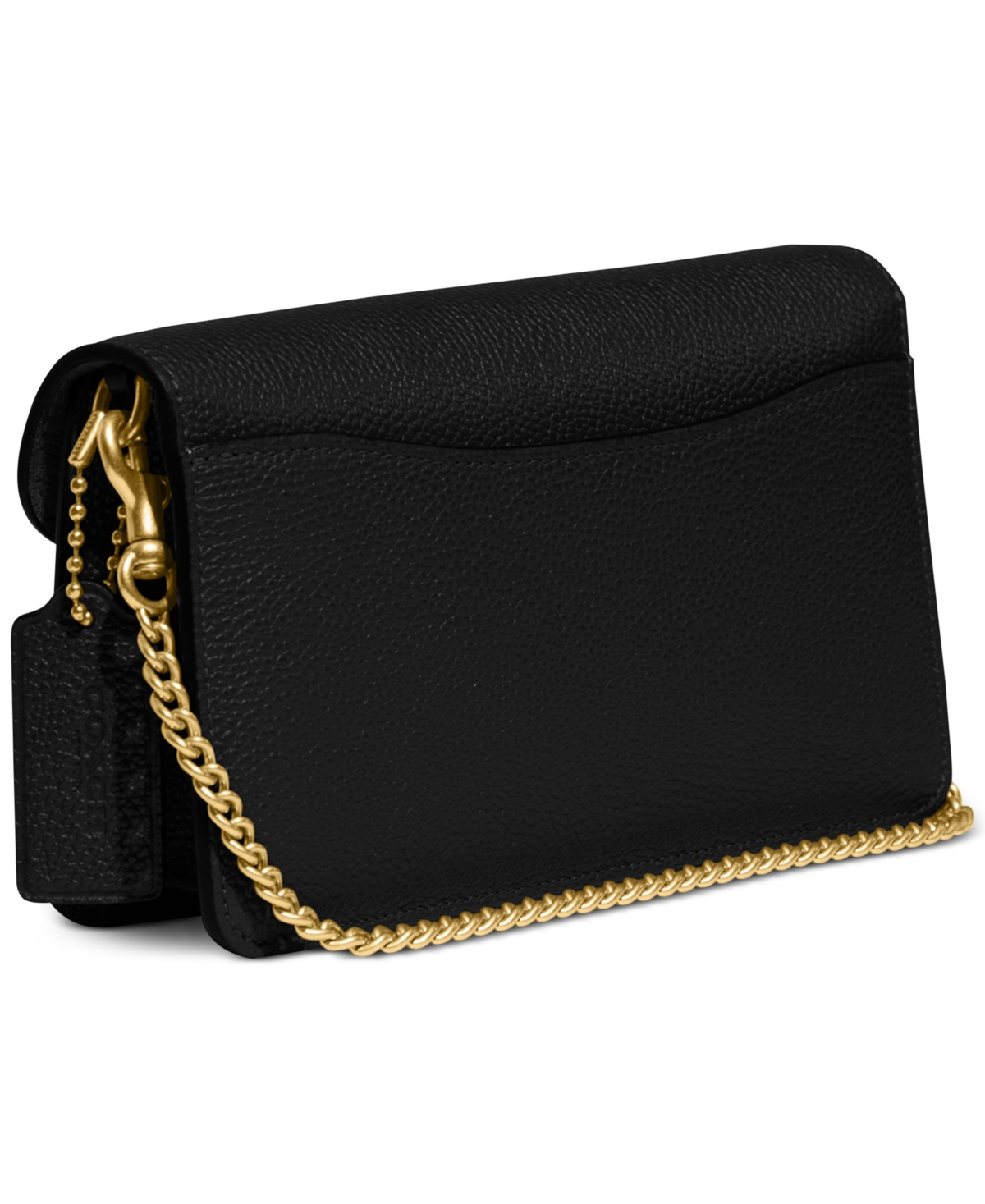 Coach Polished Pebble Leather Tabby Chain Clutch