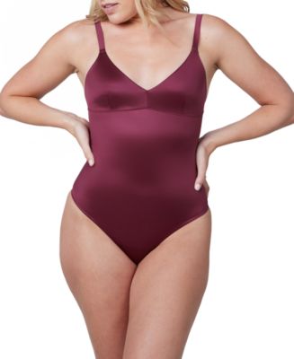 Spanx Shaping Mesh-trimmed Stretch-satin Thong Bodysuit In Neutrals