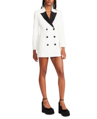 Steve Madden Lana Contrast Collar Tuxedo Dress - Macy's