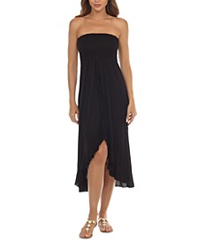Strapless High-Low Dress Cover-Up