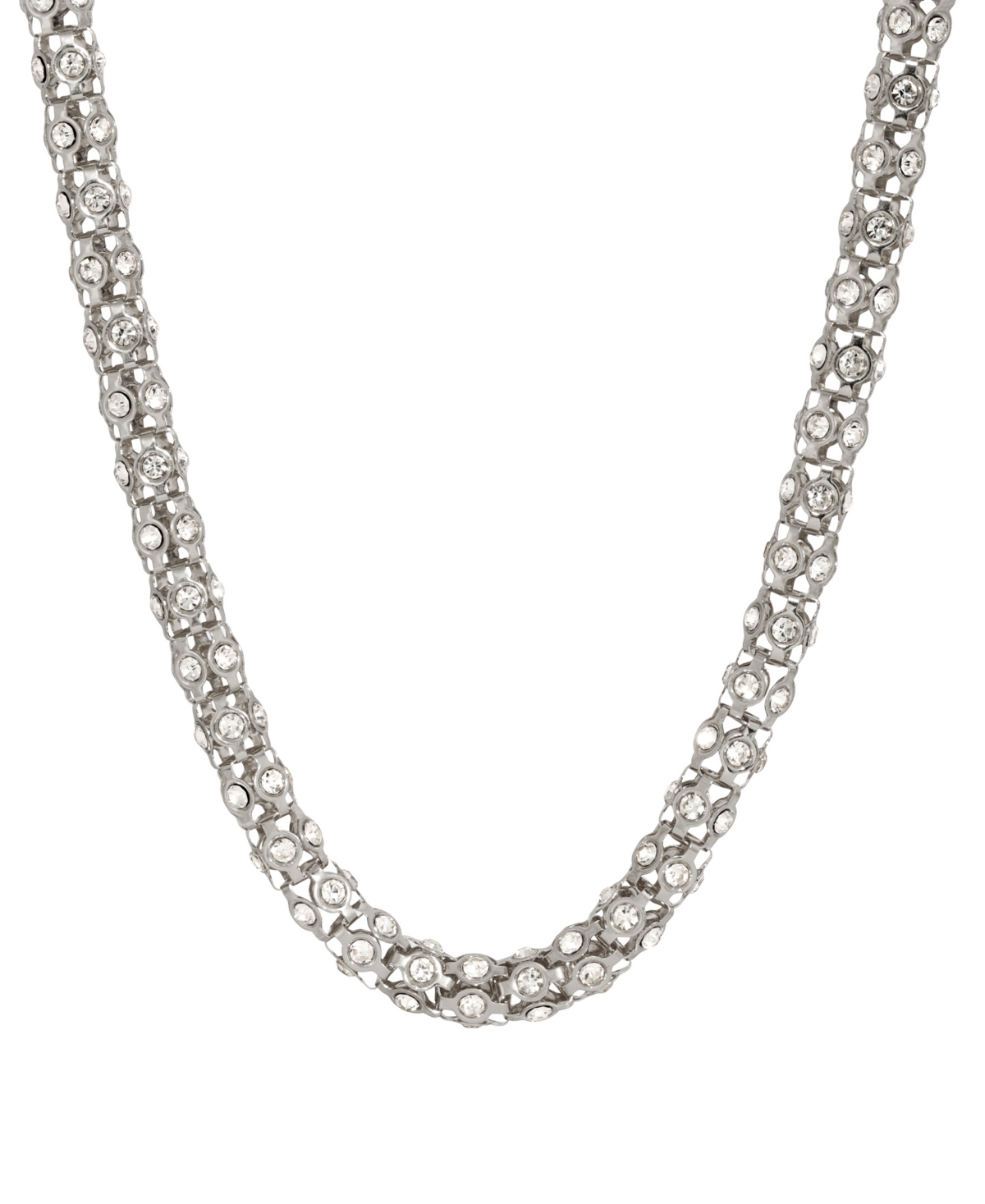 2028 Crystal Stone Necklace In Gray