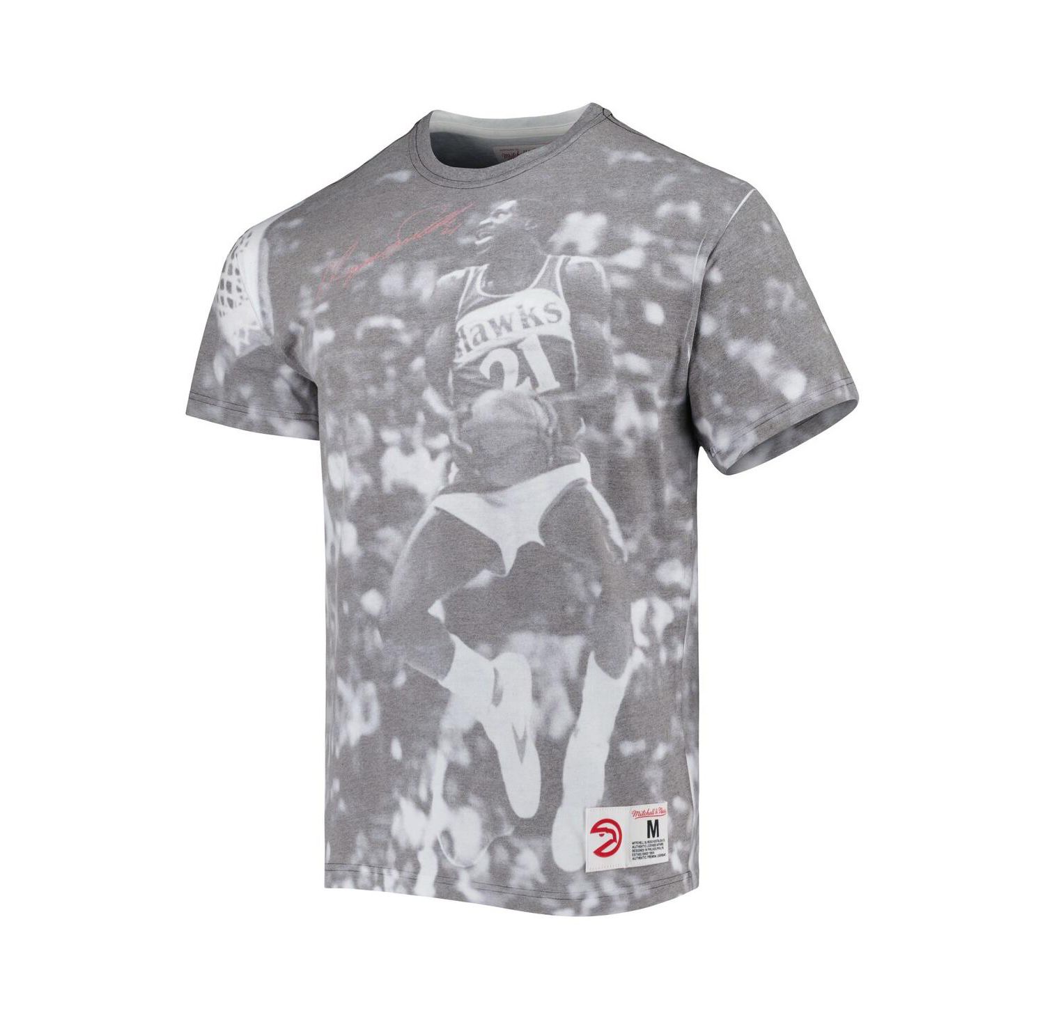 Men's Dominique Wilkins Gray Atlanta Hawks Above The Rim Sublimated T-shirt