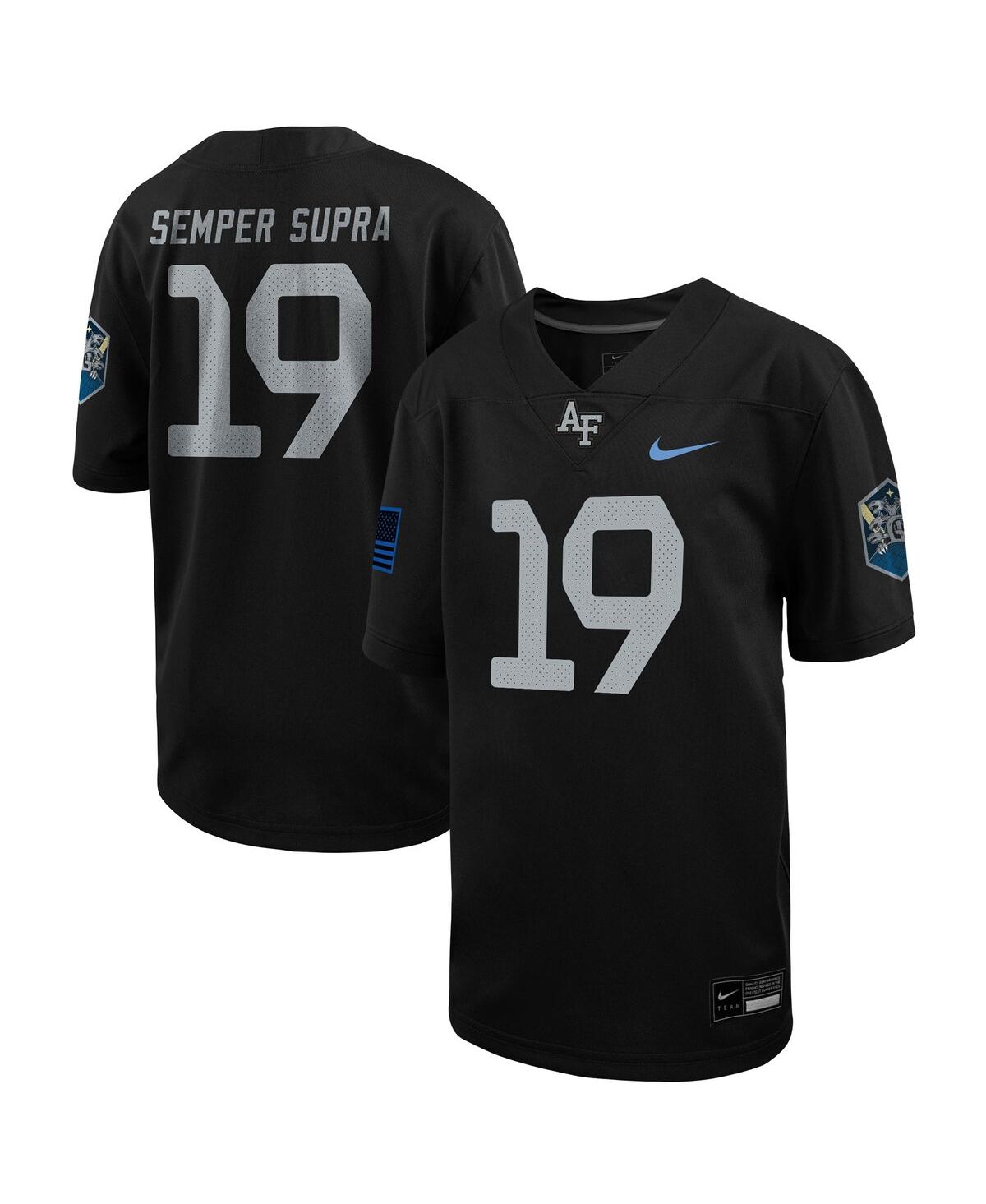 Big Boys Nike #19Air Force Falcons Space Force Rivalry Alternate Game Football Jersey - Black