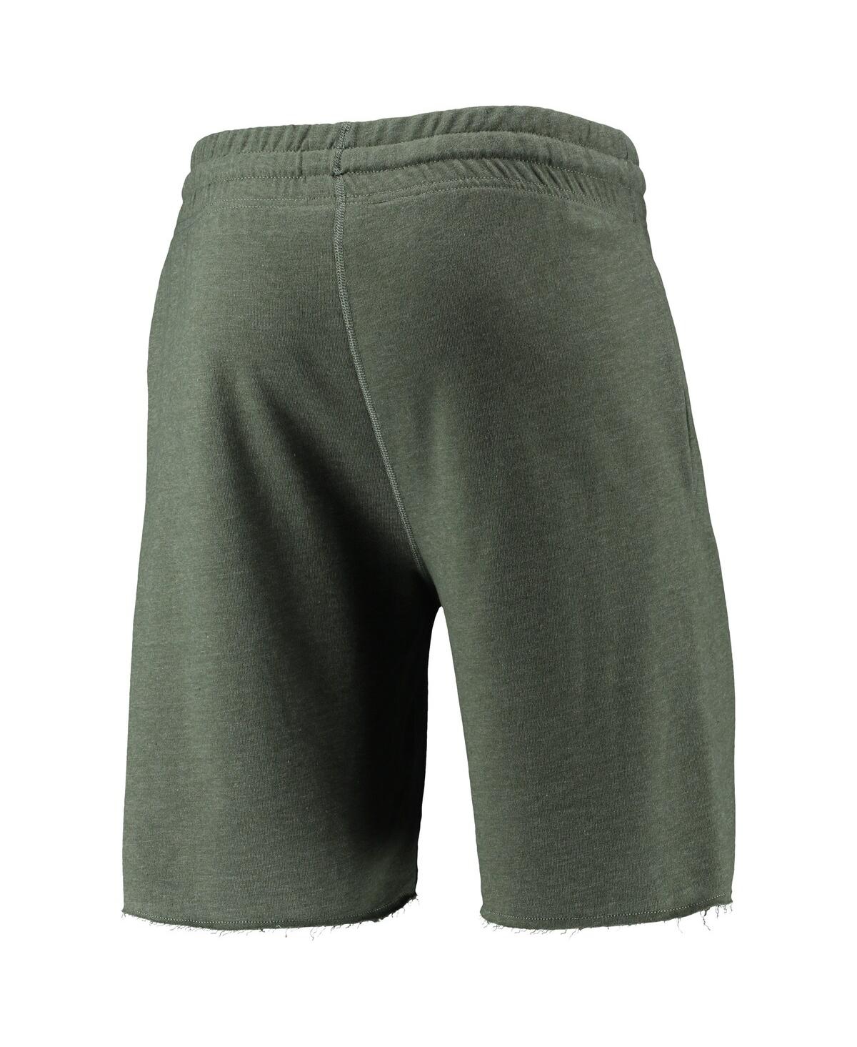 Shop Concepts Sport Men's  Heathered Green Washington Nationals Mainstream Logo Terry Tri-blend Shorts