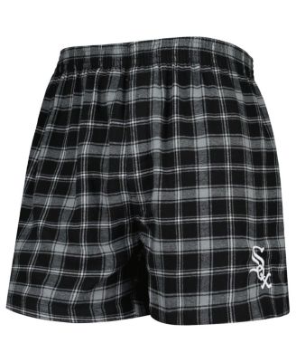 Men's Black, Gray Chicago White Sox Ledger Flannel Boxers