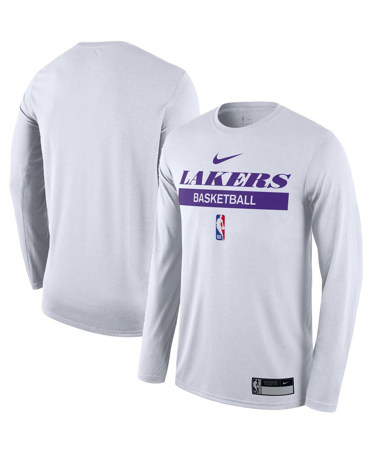 Men's Nike White Los Angeles Lakers 2022/23 Legend On-Court Practice Performance Long Sleeve T-shirt