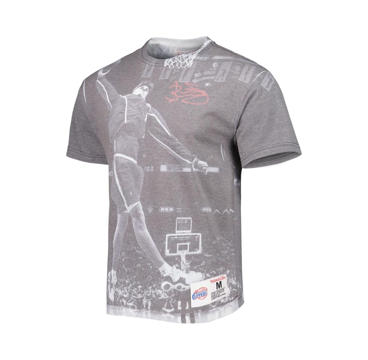 Men's Brent Barry Gray LA Clippers Above The Rim Sublimated T-shirt