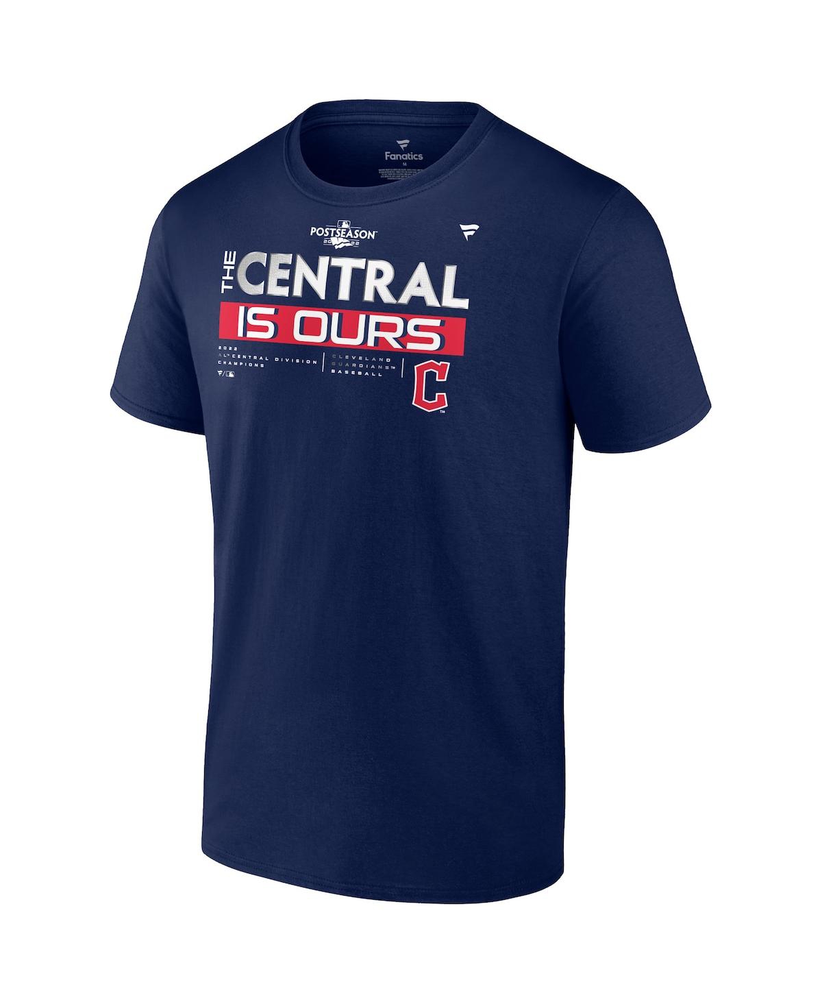 Men's FanaticsCleveland Guardians 2022 Al Central Division Champions Locker Room T-shirt - Navy