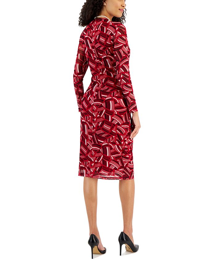 KASPER DRESS Women's Blue Paisley Midi Dress Size 6