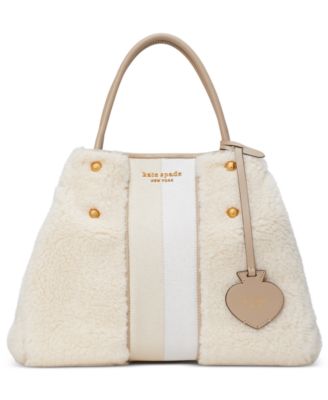 【kate spade】ふわもこトート Everything Racing Stripe Medium kate spade new york Everything Racing Stripe Sherpa Medium