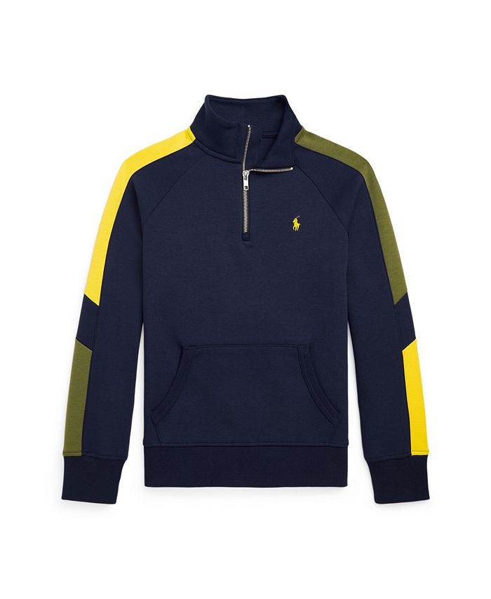 Ralph lauren double knit quarter zip sweatshirt clearance
