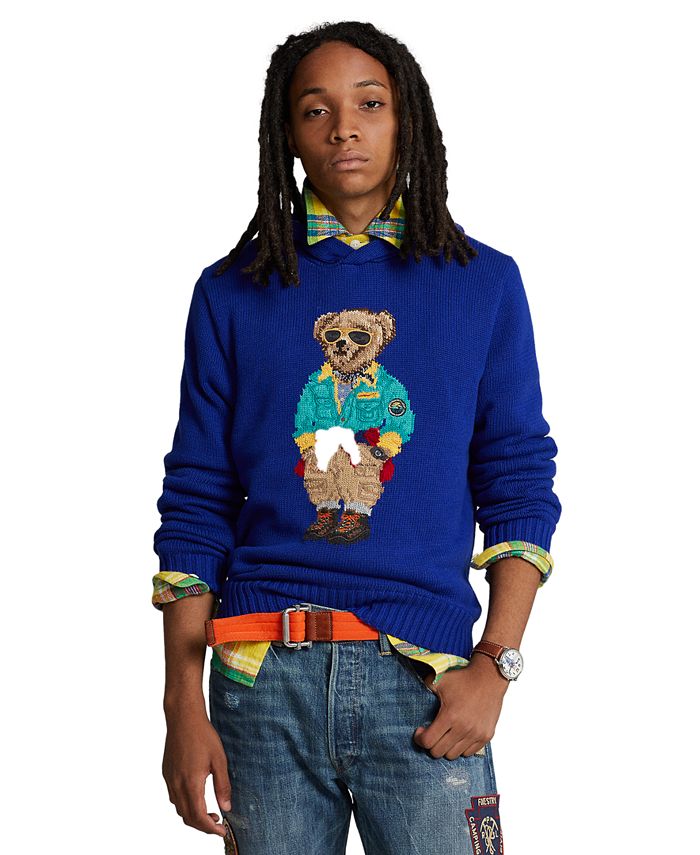 Polo Ralph Lauren Men's Polo Bear Hooded Sweater & Reviews - Sweaters - Men  - Macy's