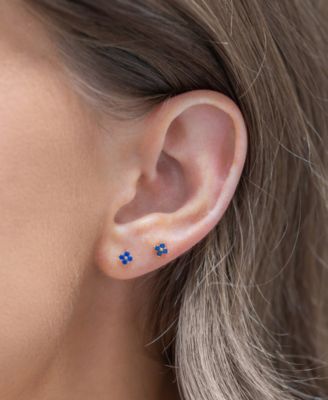 Women's Teeny Tiny Sapphire Cluster Studs