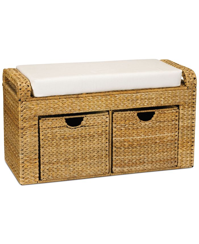 Household Essentials Cushioned Storage Bench Macy's