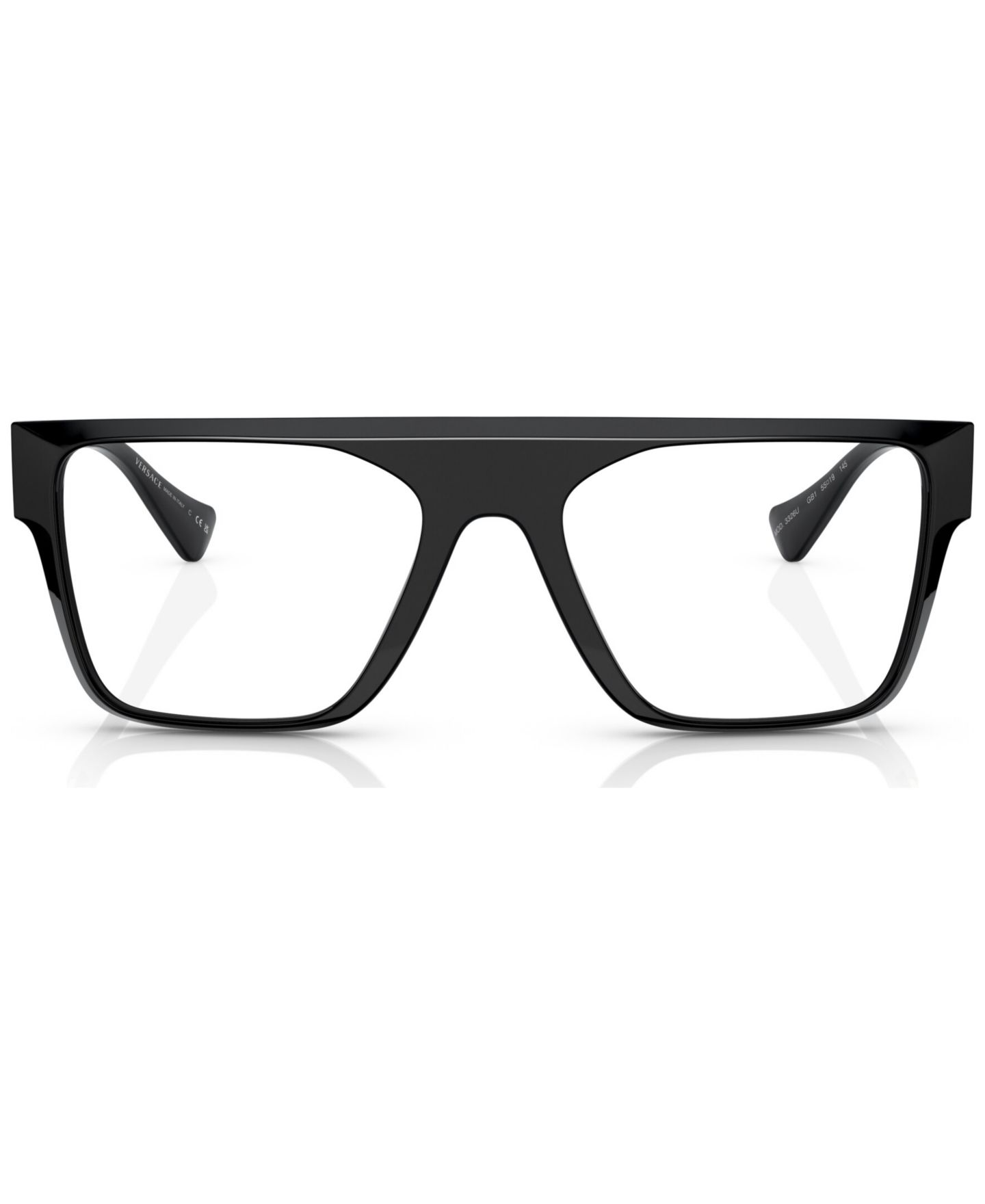 Мужские очки Versace Man Rectangle Plastic VE3326U Eyeglasses, цвет: Чёрный — фото 2