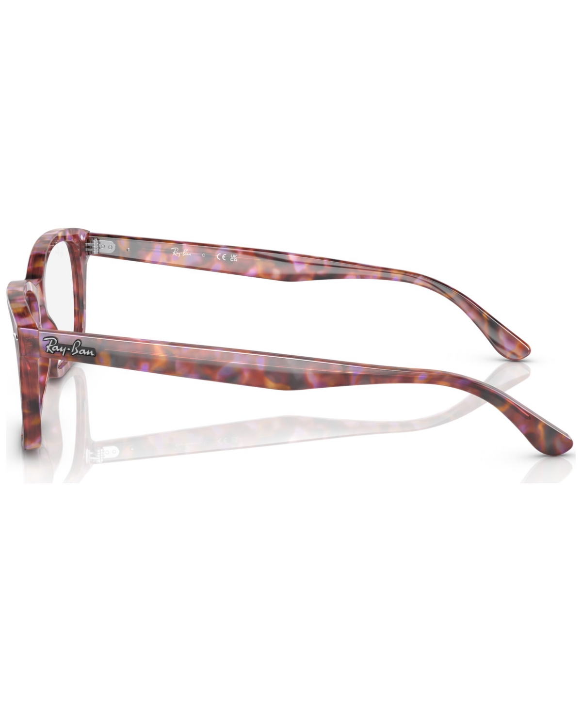 Ray Ban Unisex Square Eyeglasses, Rx542855-o In Red