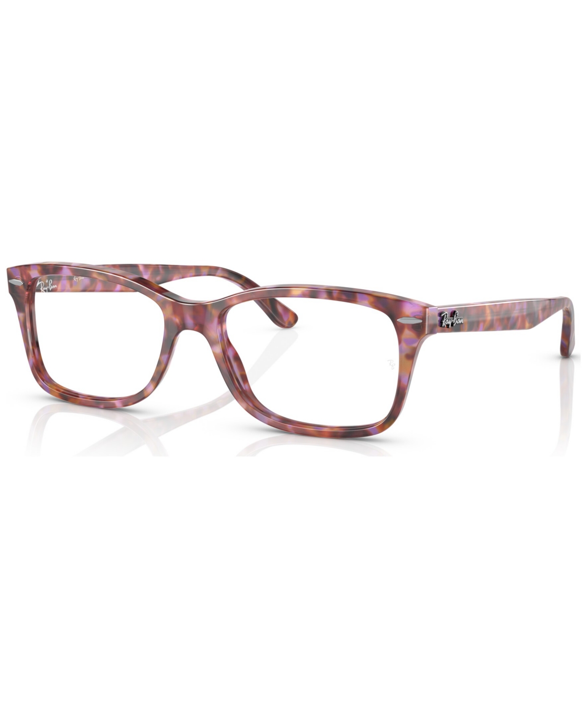 Unisex Square Eyeglasses, RX542855-o - Red