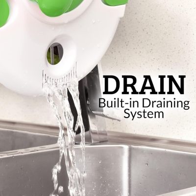 Manual Salad Spinner With Secure Lid Lock & Rotary Handle