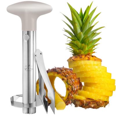Heavy Duty 2pc Pineapple Corer & Slicer Set – Includes Eye Removal Tool with Reinforced Blade