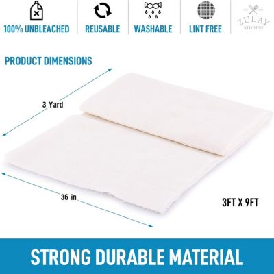 Unbleached & Reusable Ultra Fine Cheese Cloth (3 Yard)