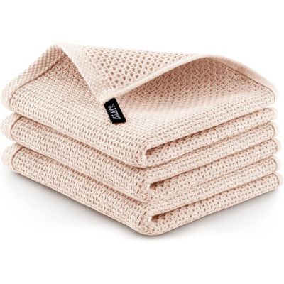 Reusable 100% Cotton Waffle Weave 3 Pc. Kitchen Towels