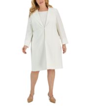 White dress on sale suit plus size