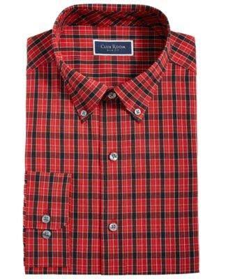 Club Room Men's Plaid Dress Shirt, Created for Macy's - Macy's