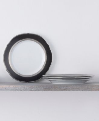 Austin Platinum Set of 4 Scalloped Accent Plates, 9"