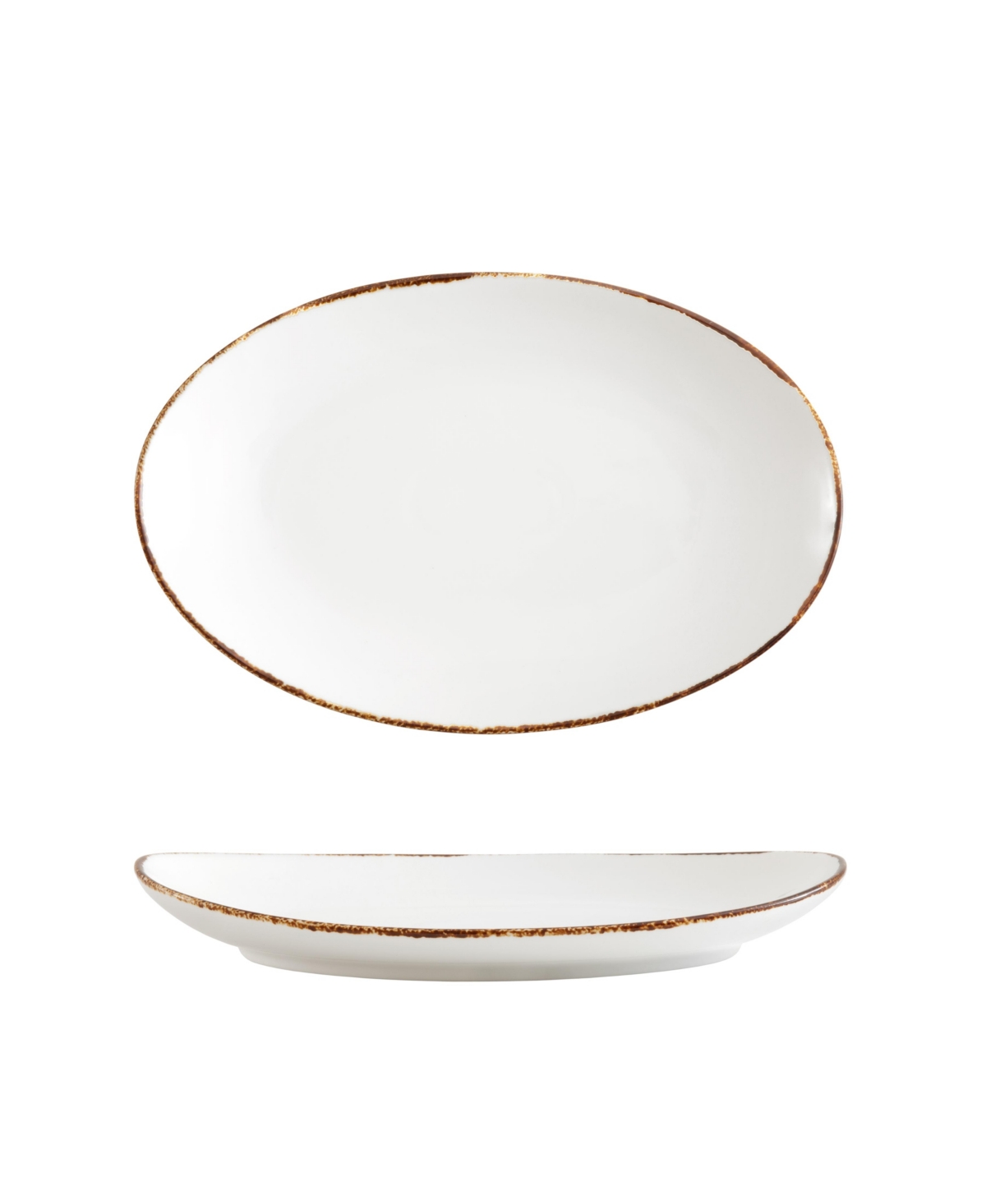 Fortessa Salt Oval Coupe Platter, 12.5" X 8.5" In White