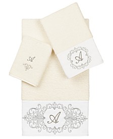 Textiles Turkish Cotton Monica Embellished Towel 3 Piece Set - Cream
