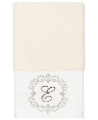 Turkish Cotton Monica Embellished Towel 3 Piece Set - Cream