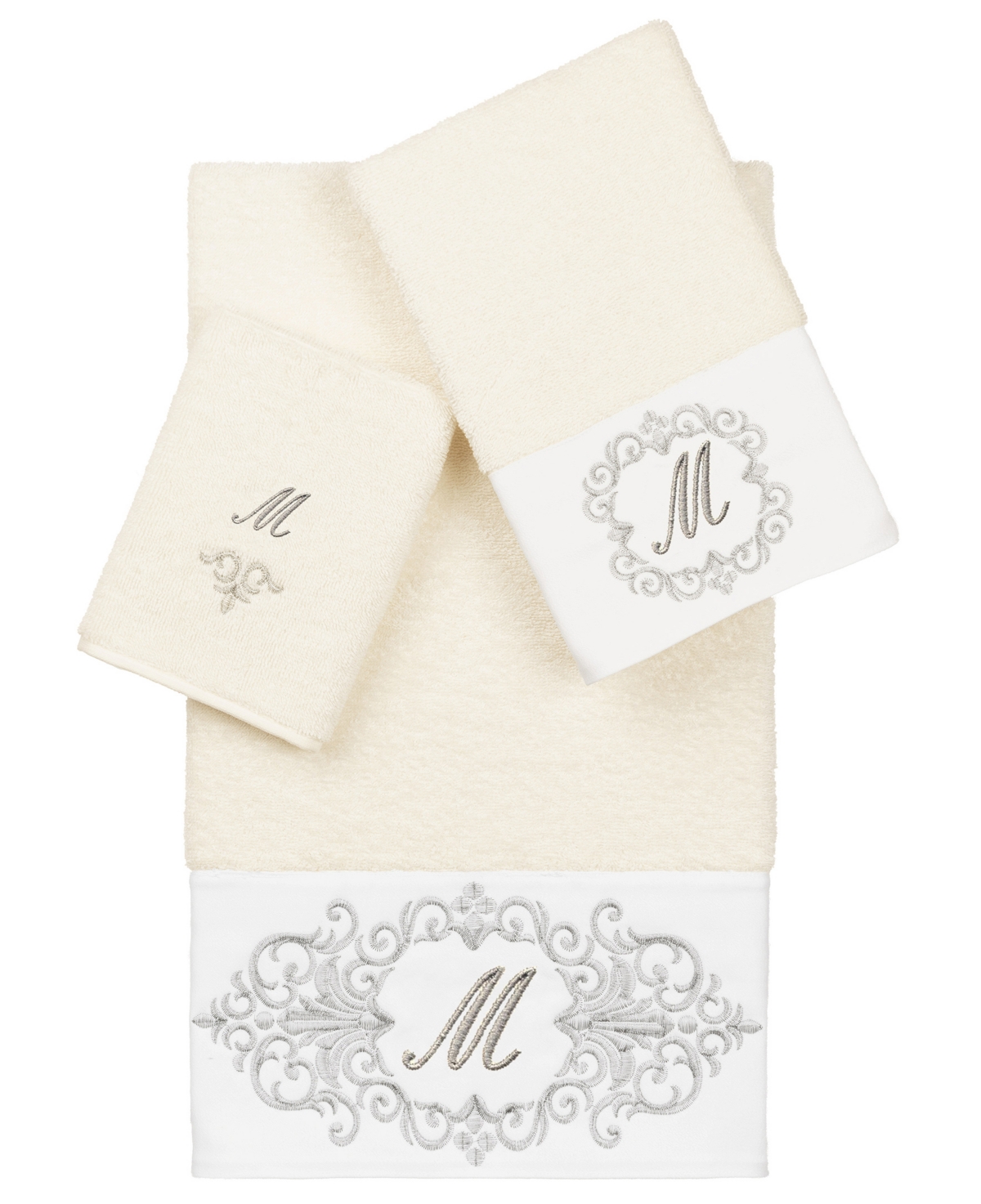 Shop Linum Home Turkish Cotton Monica Embellished Towel 3 Piece Set